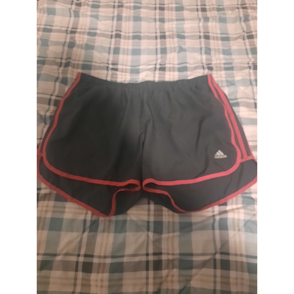 Women's Adidas Gray Red Athletic Shorts XL